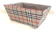 CBW580BRB Medium Rectangular Grey, White & Red plaid basket with
