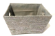 Large Rectangular Grey with glitter basket with matching fabric liner 16