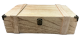 Large wooden box with metal brackets 18