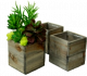 Set of 3 Square wood planters
L:8