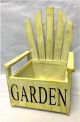 Wooden chair planter - Antique Yellow 8