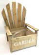 Wooden chair planter - light brown
