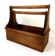 Set of 2 wooden tool-box style containers L: 14