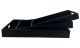 S/3 Black Wood Trays with side handles