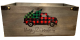 Rectangular wood container with Christmas  Truck design 14