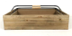 Smallest pc in set of 2 rustic crates with folding iron handle S:16