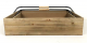 Set of 2 rustic crates with folding iron handle S: 16”X10”X4”H