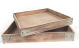 CBX782S2 - Set of 2 square trays with iron brackets
