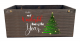 Wood crate with metal brackets and Wonderful Time of the Year theme 14”X8”X6”H