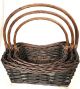 Set of 3 Willow basket with a handle
L:20.4