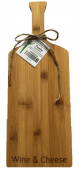 Wine bottle shaped bamboo cutting board with 