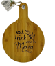 Round bamboo cutting board with 