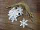 Bundle of white wooden hanging Snowflakes 2.4