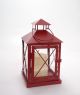 Red iron and glass lantern 6