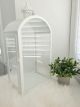 Large White Arched metal & glass lantern 10