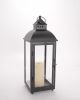 Black metal & glass lantern 7