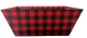 CMT958CHK - Large Market tray - BLACK & RED CHECKERED