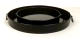 Set of 2 Round black trays with folding handles