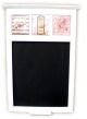 Wood & ceramic tiles chalkboard / memo pad 15.5