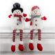 Fabric sitting Snowman with dangling legs 22