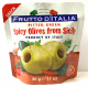 Frutto D'Italia pitted green spicy olives from Sicily 30 gr.