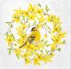 775093306925 - Lunch Napkins - Yellow floral bird