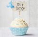 Lunch napkins - It's a Boy blue cupcake 6.5