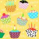 Lunch napkin -Birthday Cupcakes 6.5