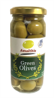 Amalthia Greek whole green olives 140 gr. , 12/cs