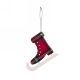 Red plaid skate ornament 6