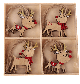 Set of 8 in a wooden box Reindeer Ornaments 2