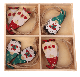 Set of 8 in a wooden box Gnome Ornaments 2
