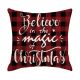 Buffalo plaid cushion with Believe in the Magic... design 18