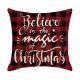PAC104BLV  - Buffalo plaid cushion with Believe in the Magic