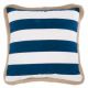 Blue/White striped Cushion with Jute trim 17