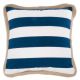 Blue/White striped Cushion with Jute trim 17