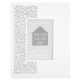 White floral motif 4x6 photo frame