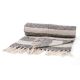775093266267 - Beige & Black throw with fringe 50