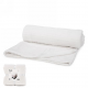<p>White lined pattern soft throw - approx <span>56x72