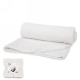 <p>White lined pattern soft throw - approx <span>56x72