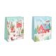 Christmas Gift Bags with village scene - 2 assortment
10.4x13