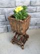 Barkwood square planter on twig stand