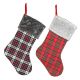 062615952877 - Fabric Plaid Christmas stocking 20