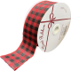 Checkered/plaid wired burlap ribbon 25 yard/roll 