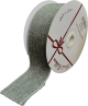 Wired burlap ribbon Dark Grey 25 yard/roll - 2.5