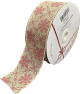 <p>Red Flakes wired burlap ribbon 25 yard/roll - 2.5