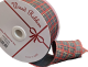 Wired plaid burlap ribbon with red glitter  25 yard/roll - 2.5