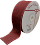 <p>Wired burlap ribbon dark red 25 yard/roll - 2.5