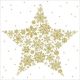 Lunch Napkins - Gold Snowflake 6.5