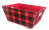 Rectangular Tartan basket with matching fabric liner 13